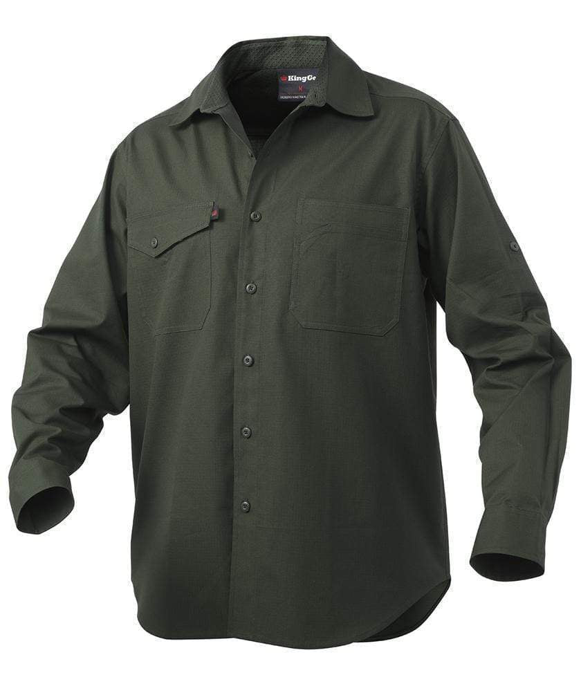 KingGee Work Wear Green / 2XS KingGee Workcool 2 Shirt L/S K14820
